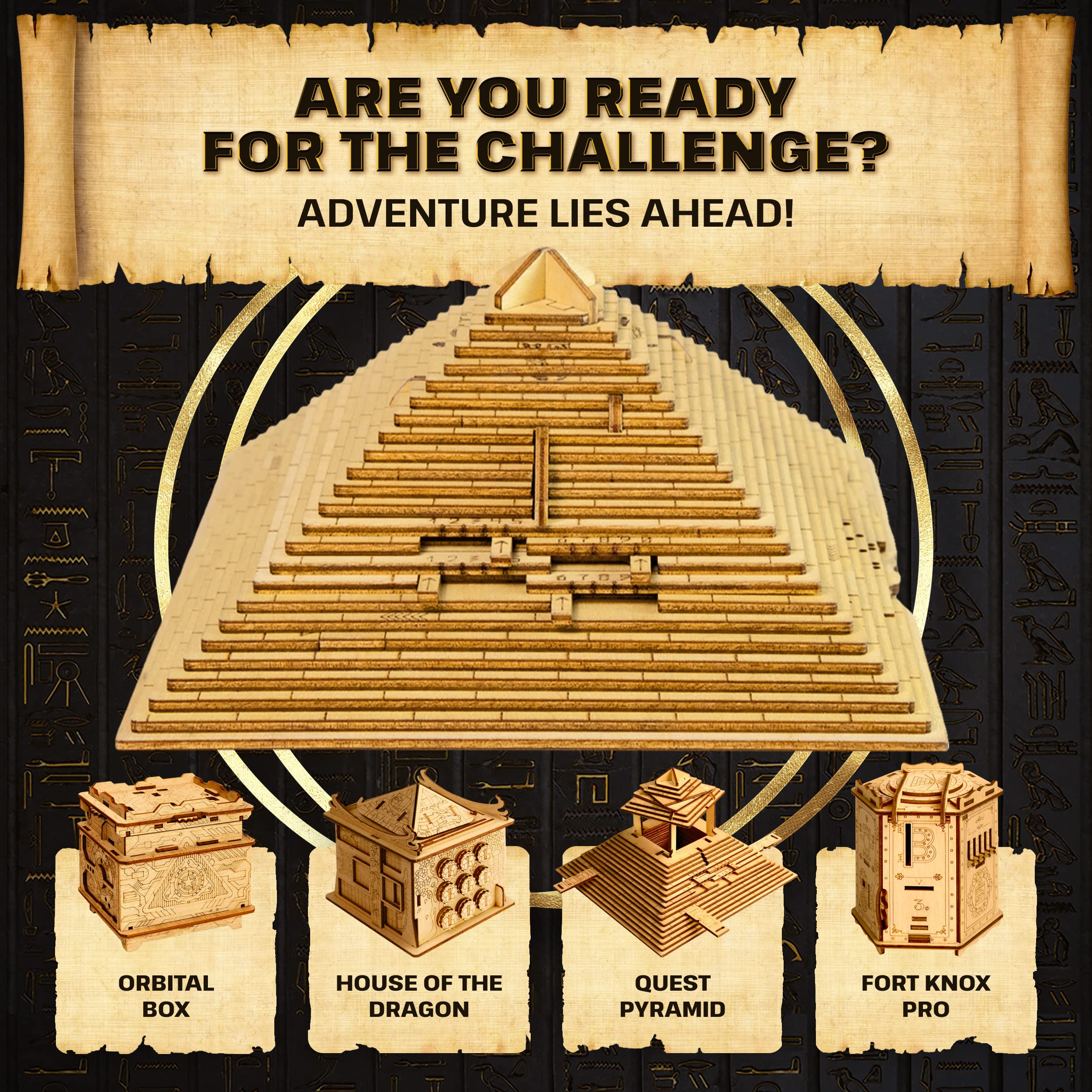 ESC WELT Quest Pyramid gift-ready box enhances birthdays with mystery.
