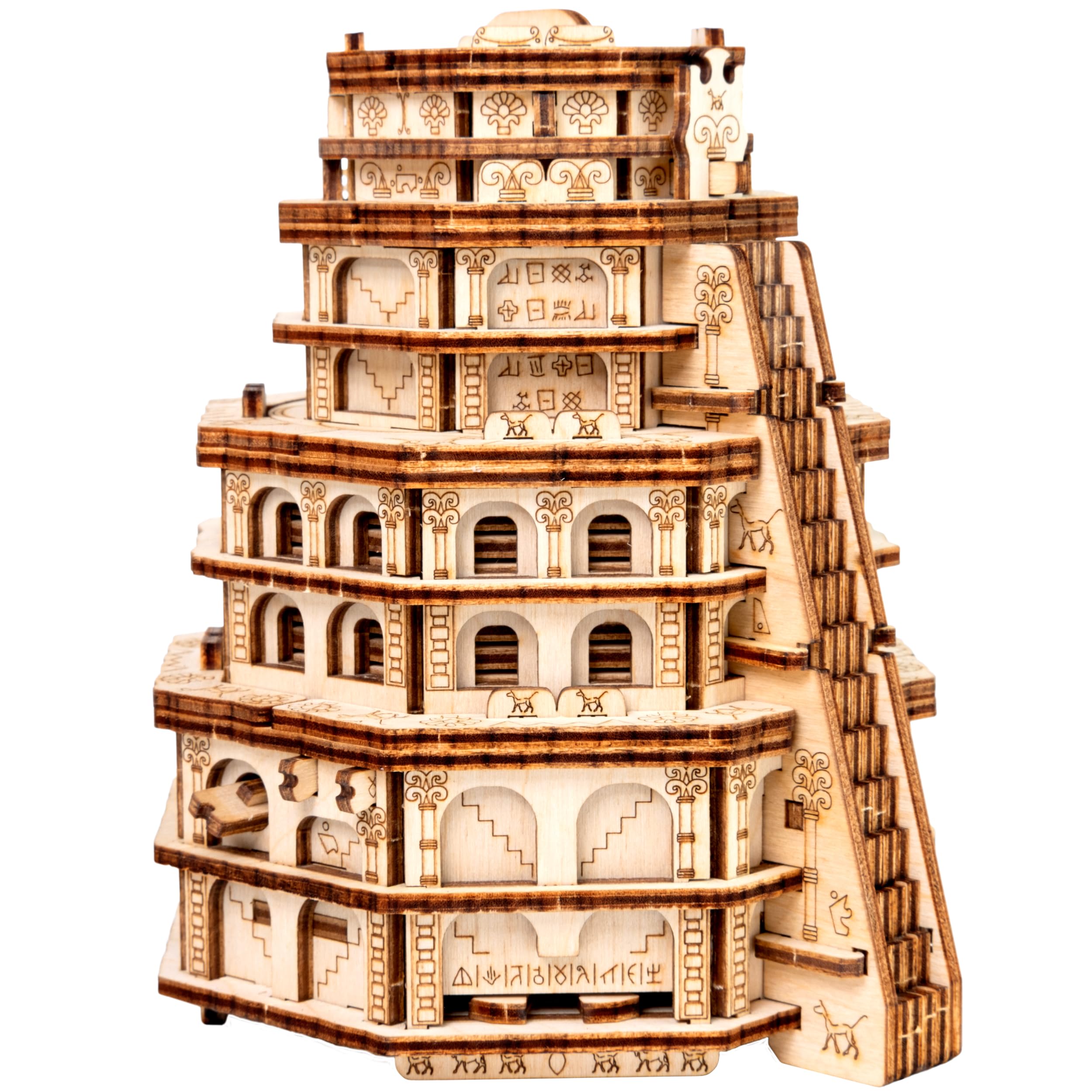 ESC WELT Quest Tower puzzle box with detailed woodwork for immersive play.