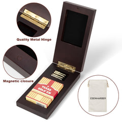 Esenharber set includes 9 metal pegs for reliable scoring.
