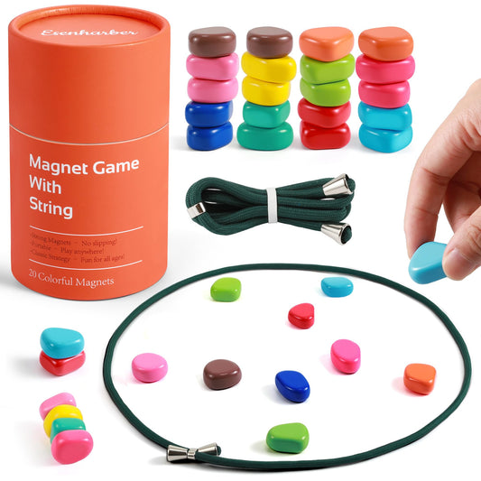 ESENHARBER magnet string game with 20 colorful stones for family strategy play.