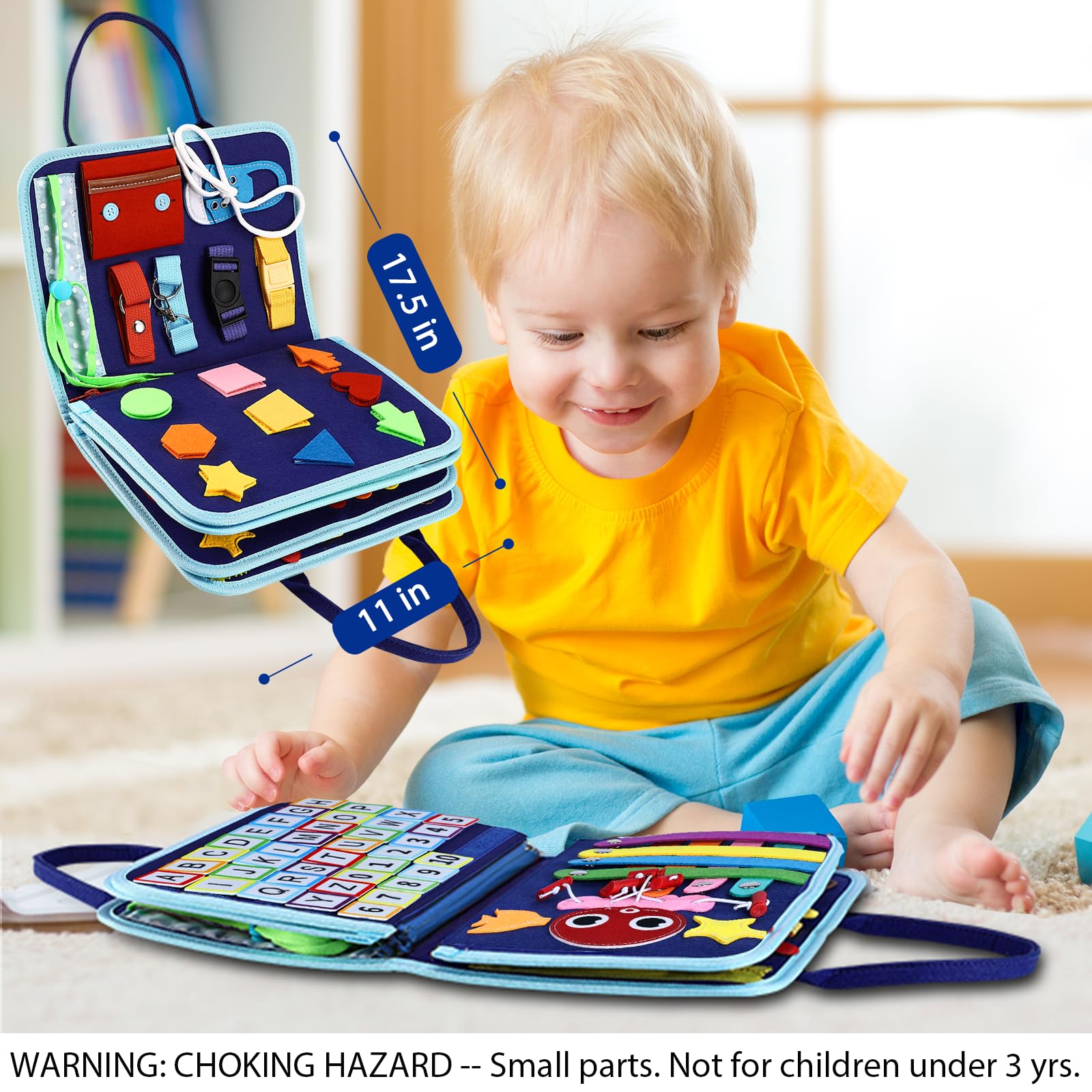 Esjay dinosaur-pattern cover adds engaging visuals for playful learning