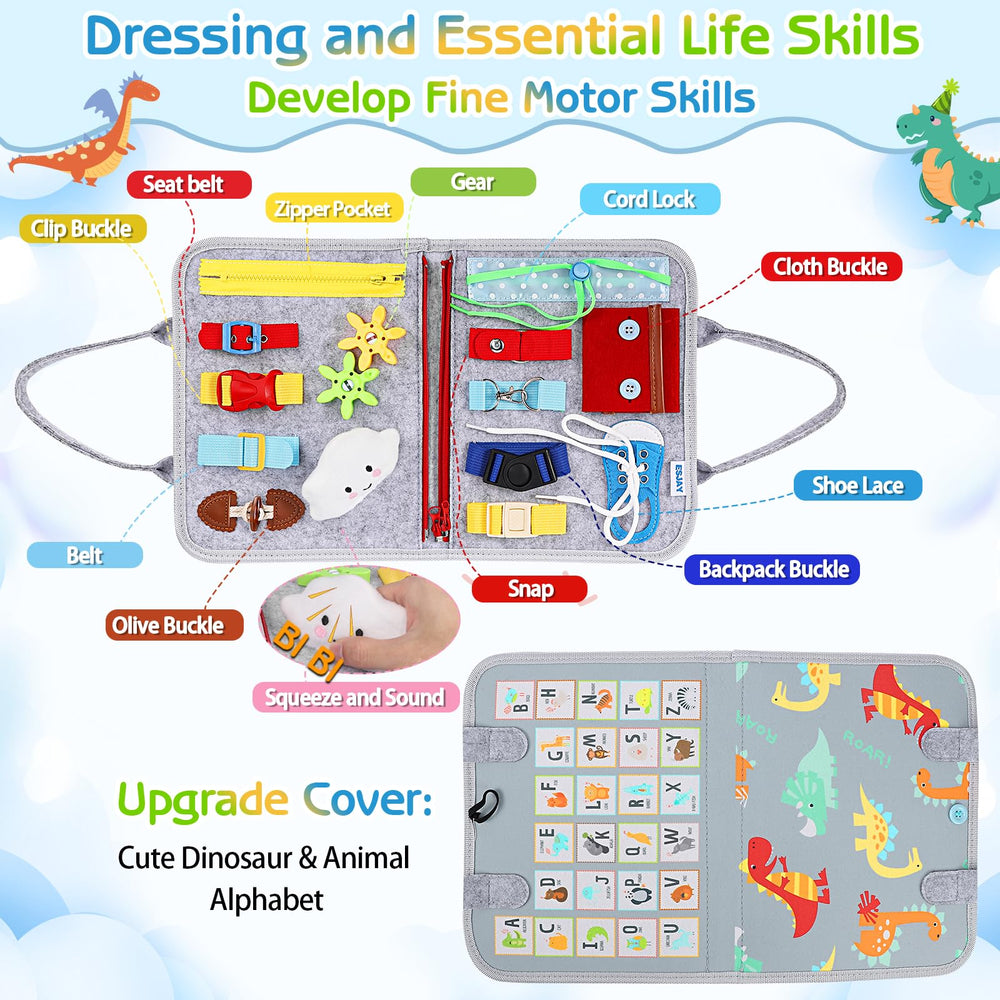 Esjay Busy Board clock calendar page supports time recognition during learning play.