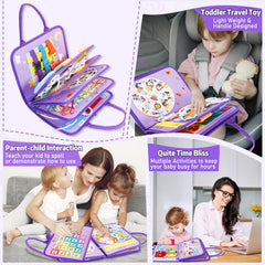 Esjay Busy Board threading and puzzle sections boost hand-eye coordination