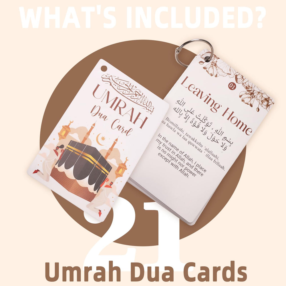 ESLINOP Arabic transliteration and English meanings on cards for non-Arabic speakers.