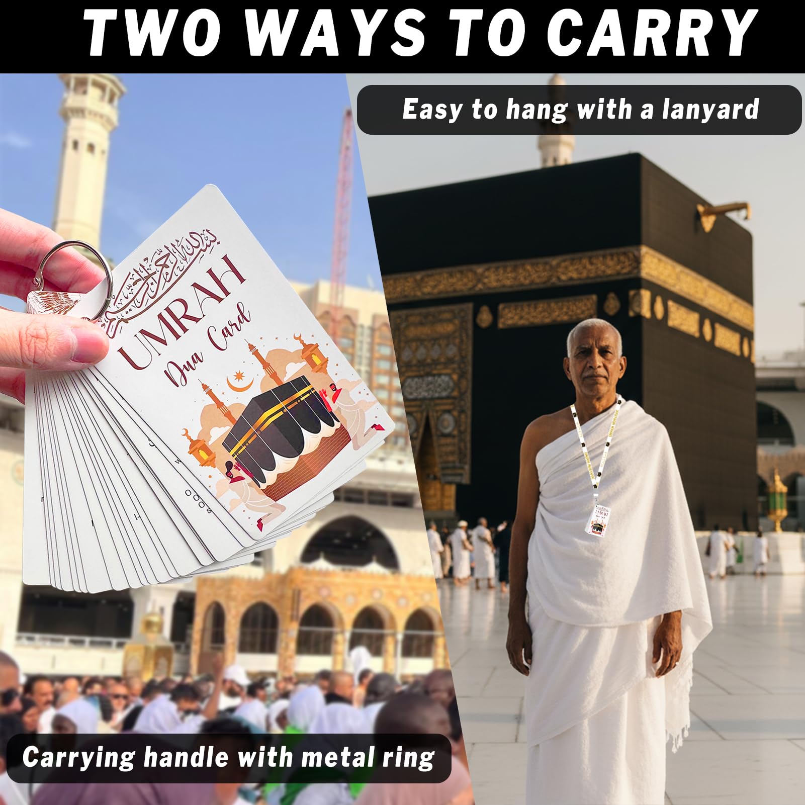 ESLINOP flashcards with tawaf guide for clear ritual reminders during Umrah.