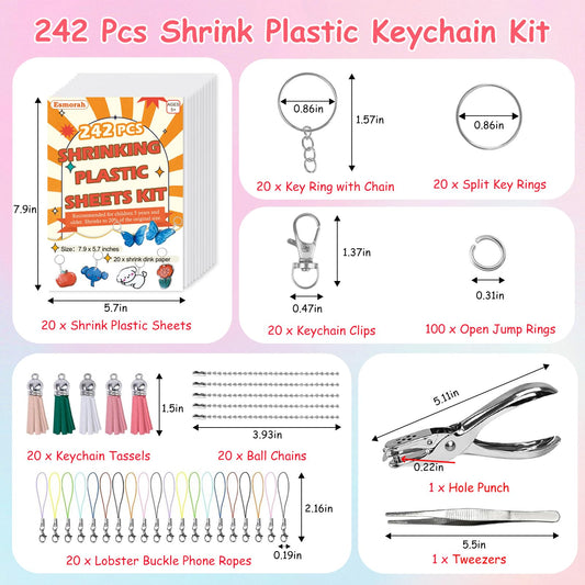 Shrink sheets 7.9x5.7 inches ready for vivid, easy drawings.