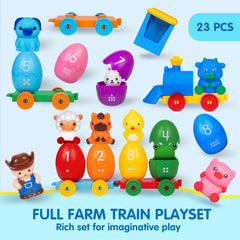 ESPRAY open-top train design invites interactive loading and storytelling.