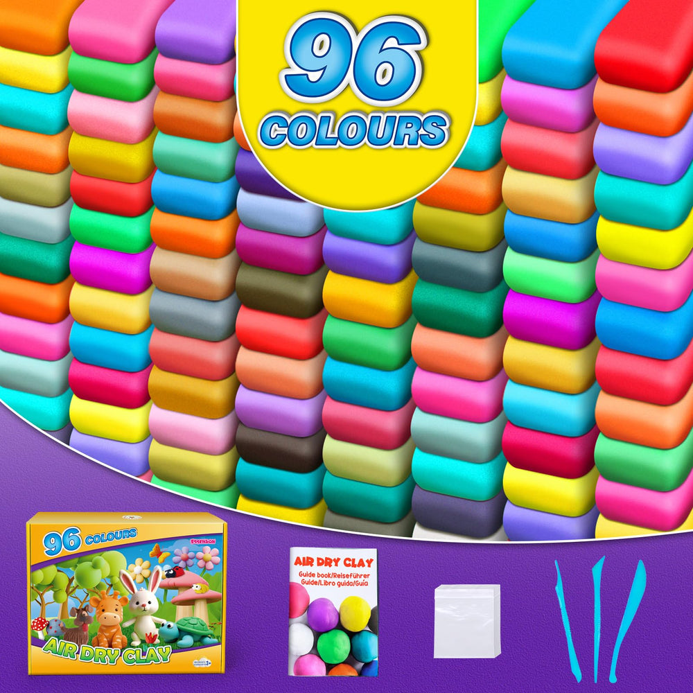 ESSENSON Air-dry clay with tools for kids, easy setup and safe hands-on fun