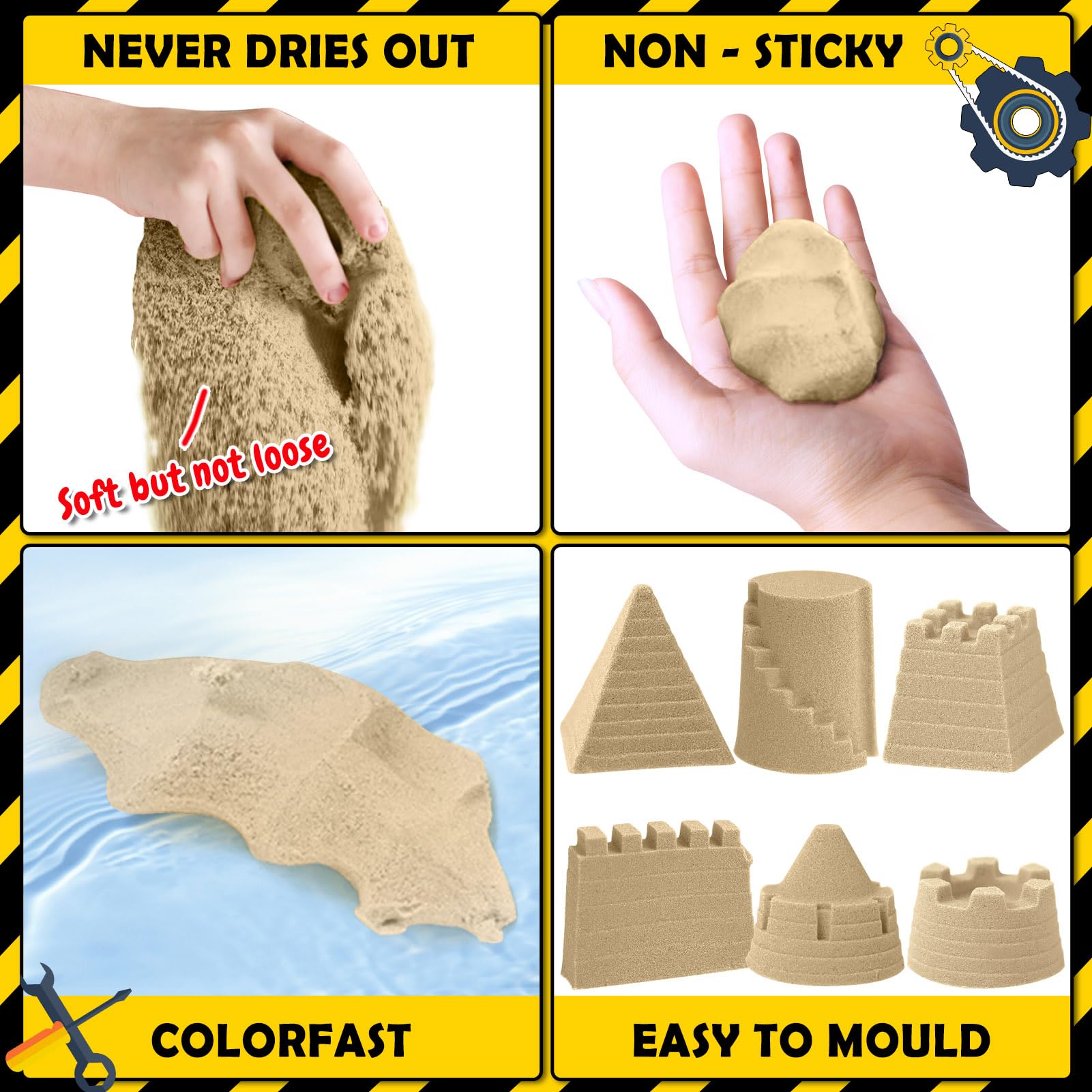 ESSENSON construction trucks and molds enable detailed pretend play and sculpting