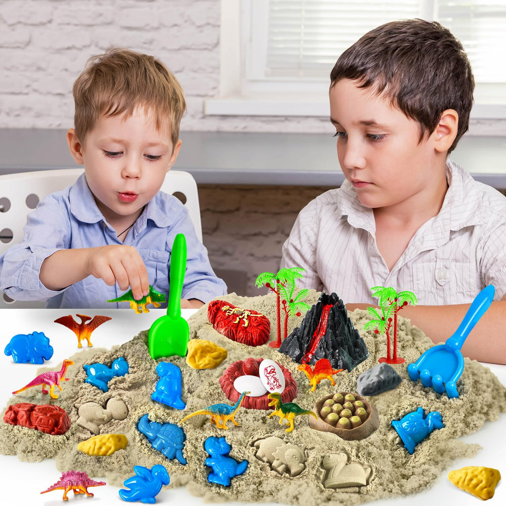 Essenson sensory bin keeps sand contained, simplifying cleanup after messy experiments.