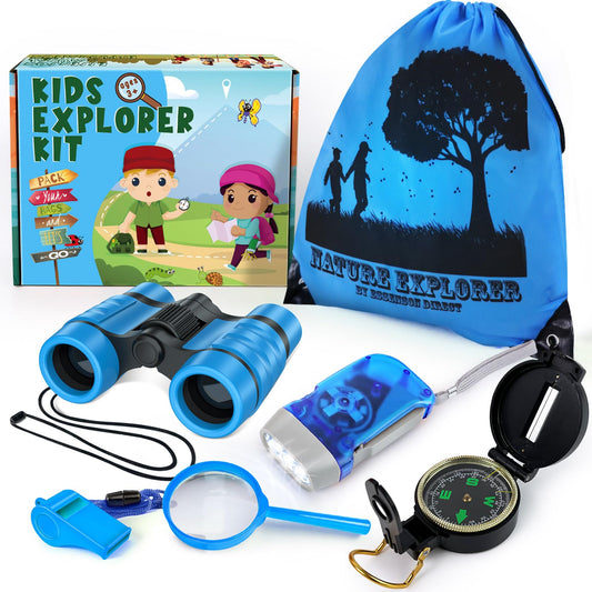 ESSENSON Kids Explorer Kit binoculars for clear outdoor viewing during adventures.