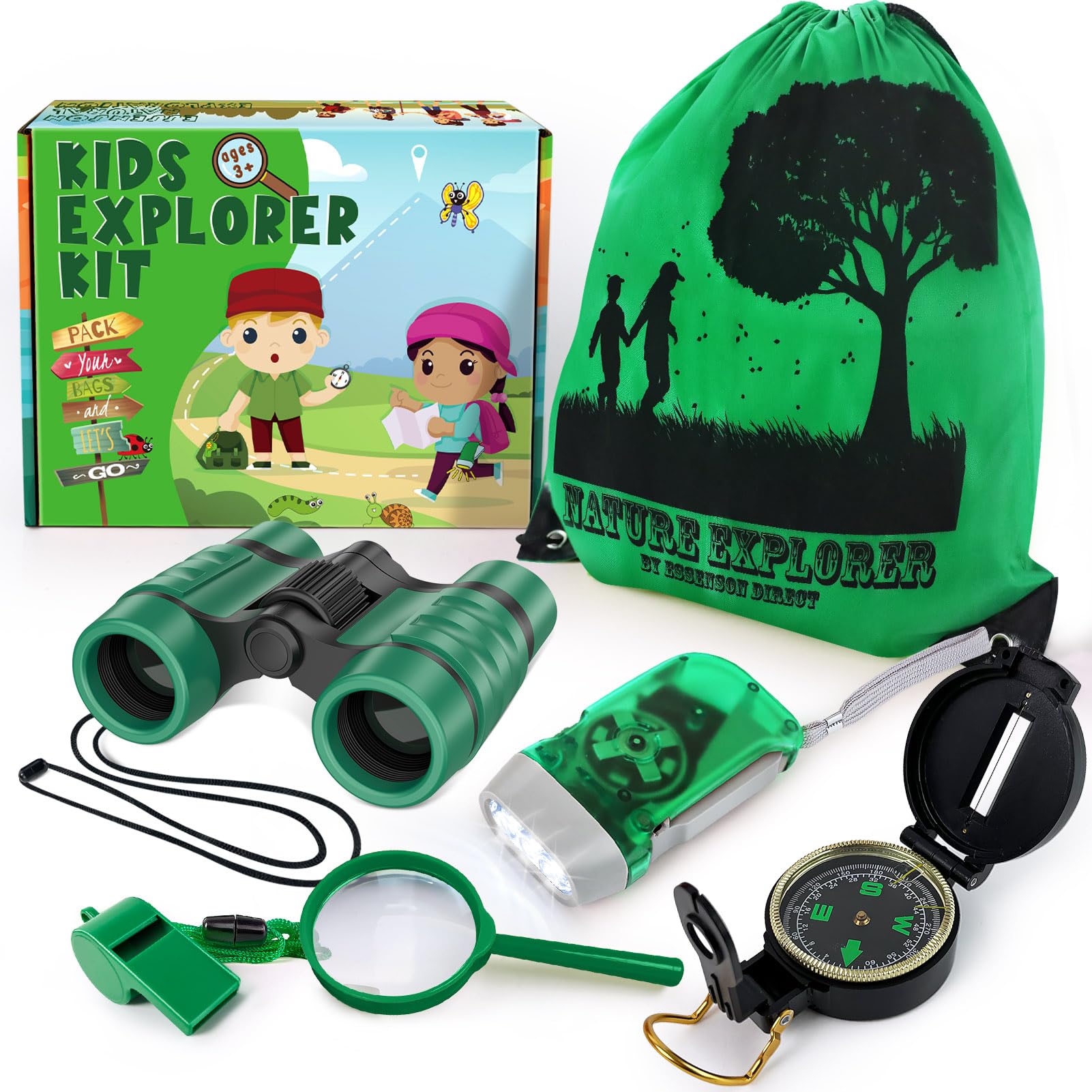 ESSENSON Kids Explorer Kit binoculars – clear view for outdoor nature spotting