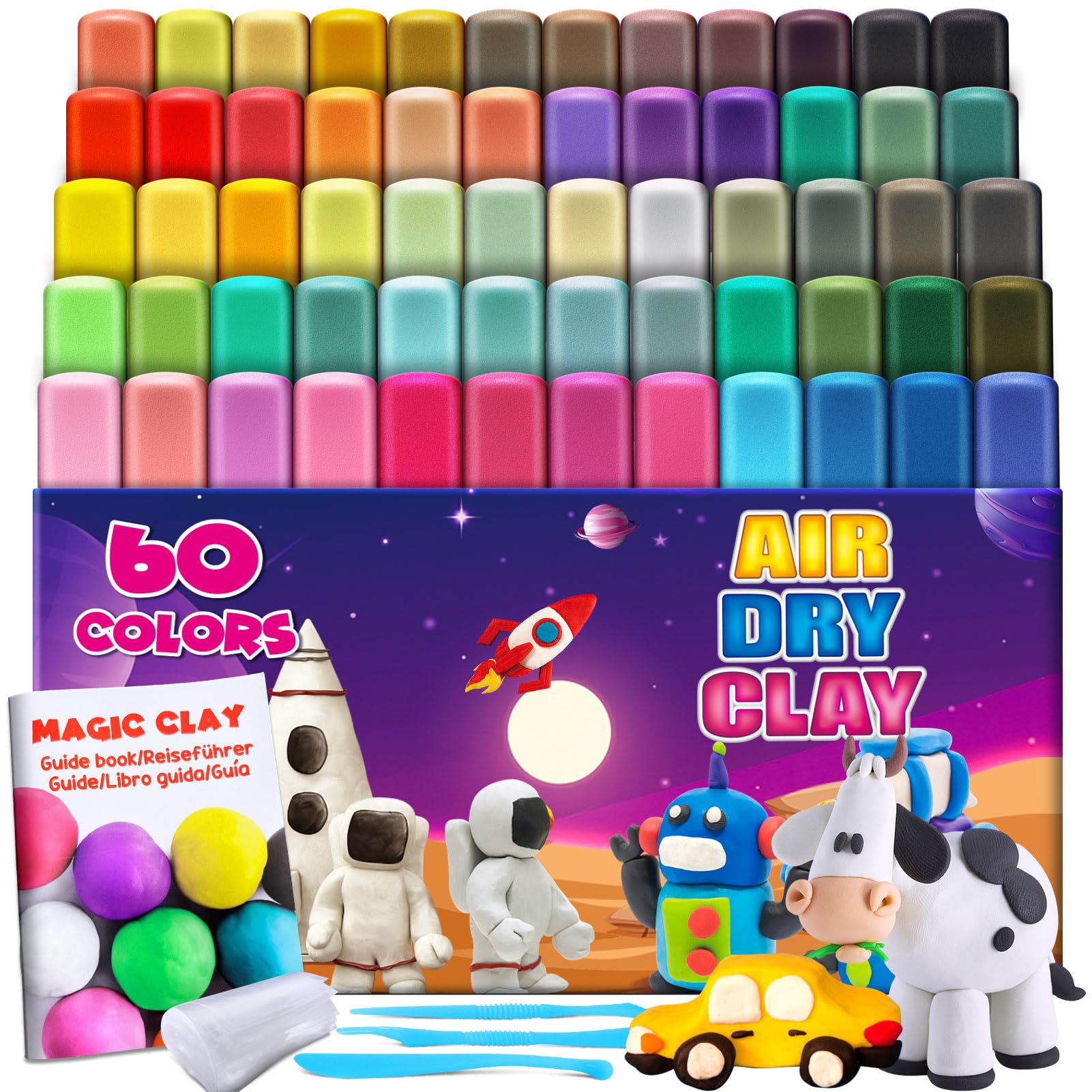 Essenson Magic Clay 60 colors kit enables vibrant, imaginative creations