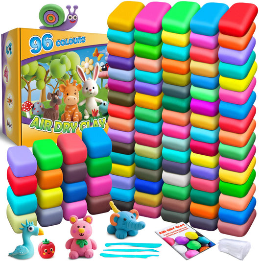 ESSENSON Magic Clay 96 colors kit for kids, vibrant palette for creative play