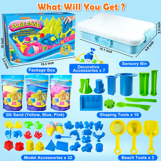 ESSENSON magical sand 3lbs enables easy shaping and non-sticky play