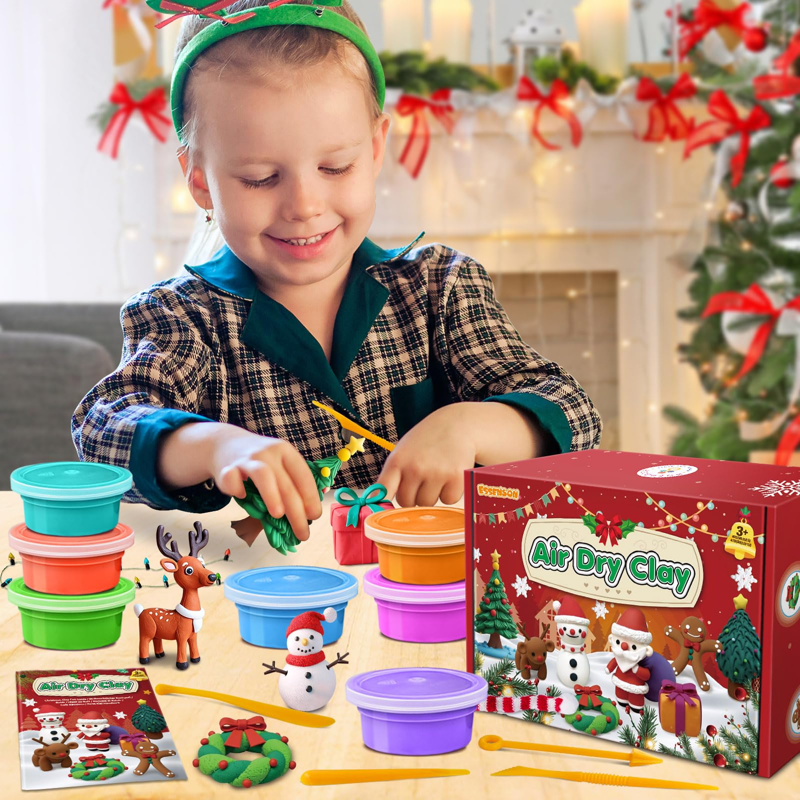 Essenson soft, non-sticky clay is easy for little hands to shape