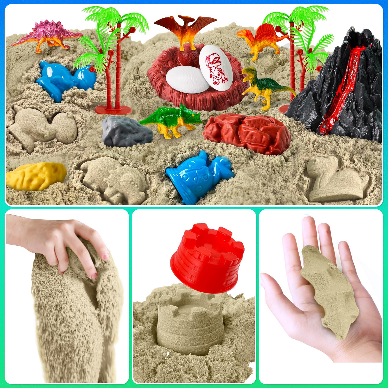 Essenson theme decorations create engaging dinosaur landscapes for immersive play scenes.