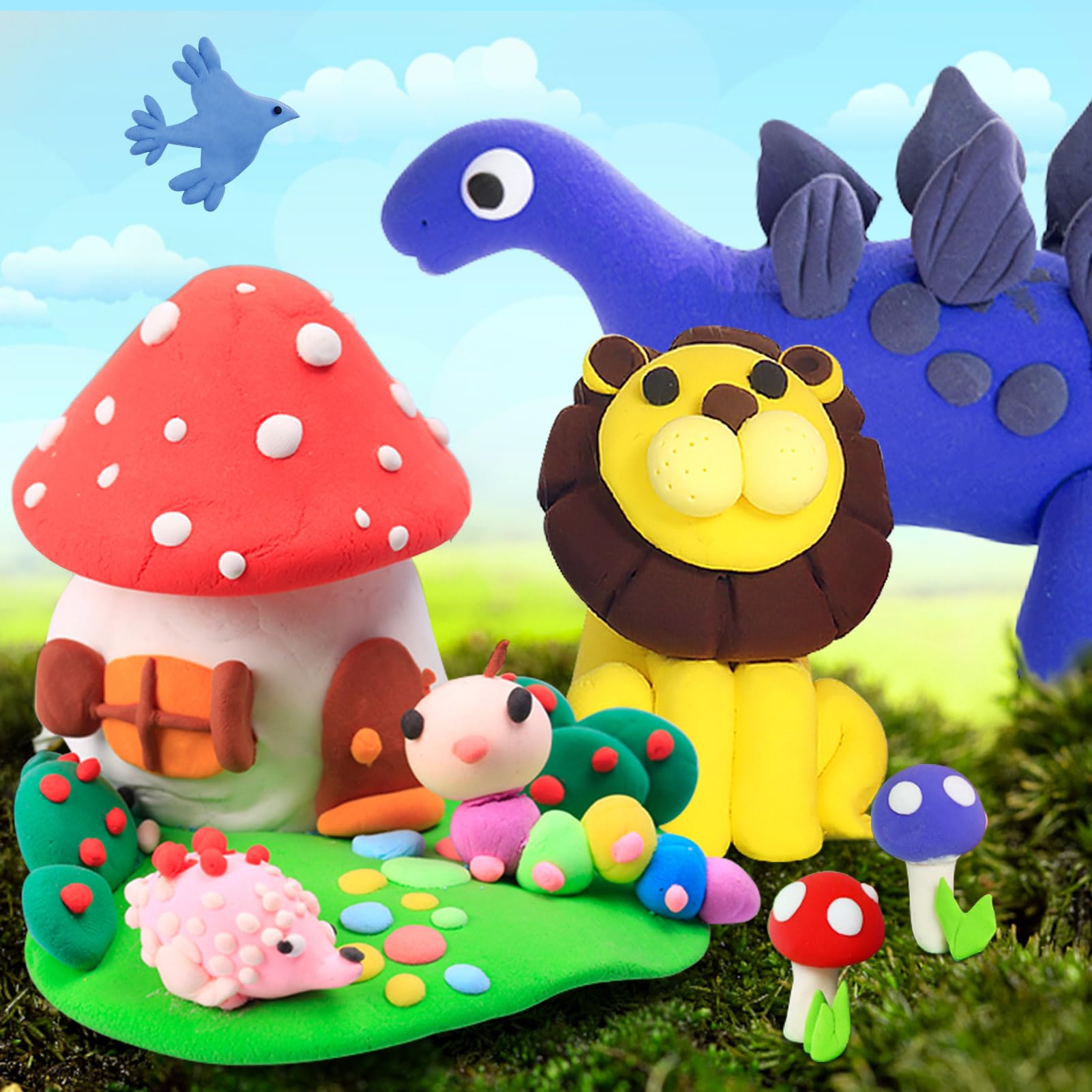 ESSENSON versatile clay pack supports color mixing and multi-piece sculptures for kids.