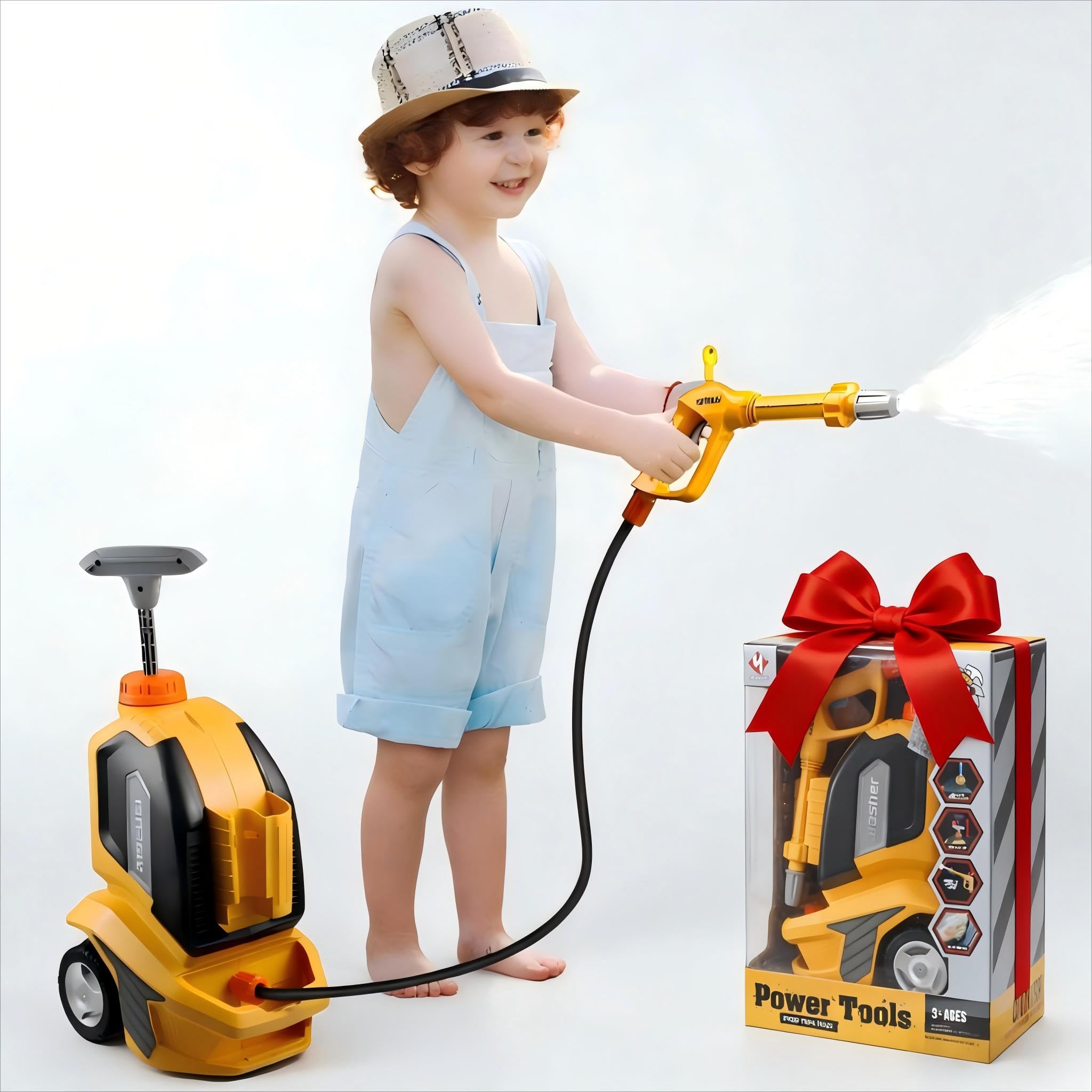 Essovee Kids Clean Car Wash Toy front view promotes imaginative cleaning play and motor skill practice