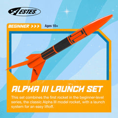 Estes Alpha III launch pad stabilizes the rocket during liftoff