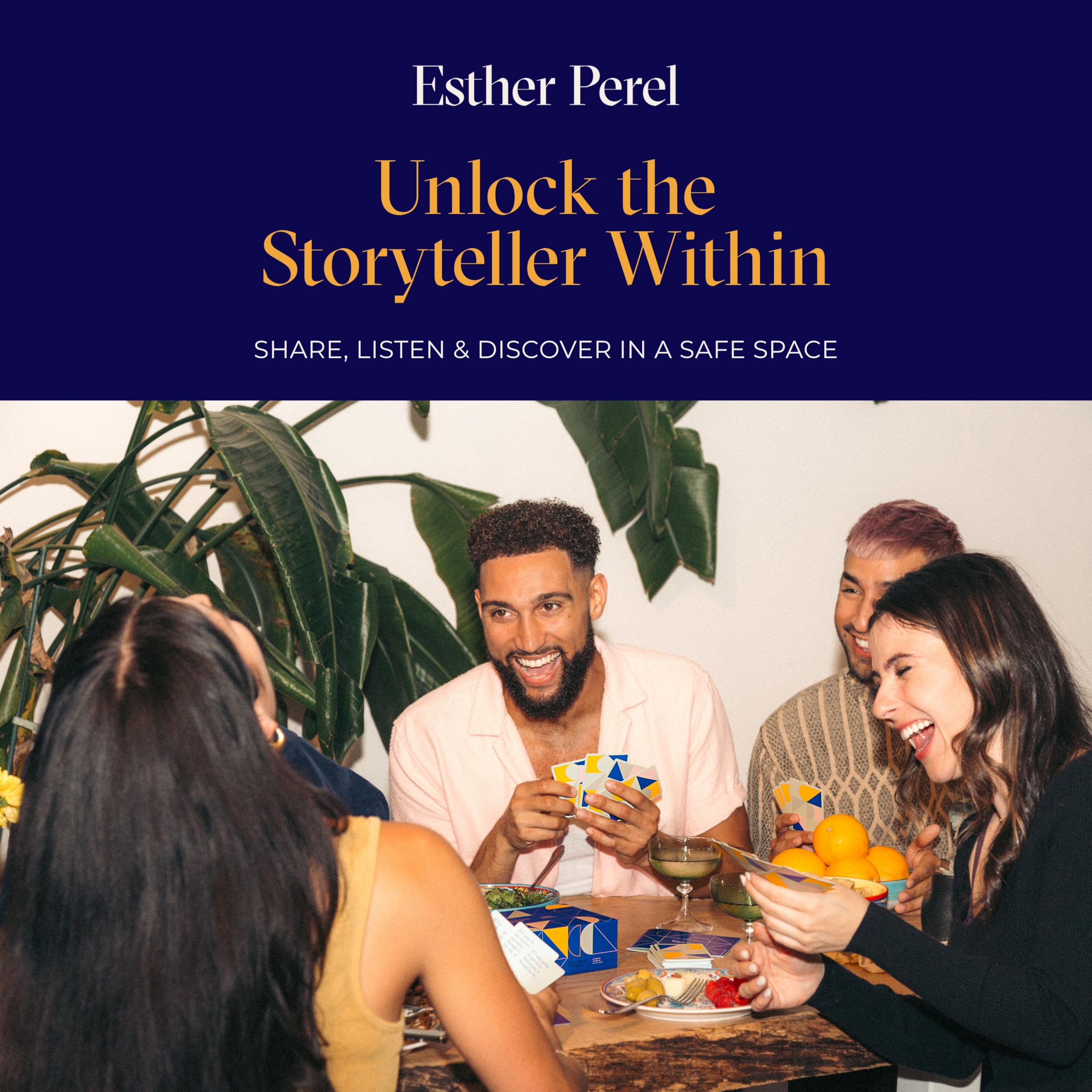 ESTHER PEREL Where Should We Begin? engaged faces connecting through prompts.