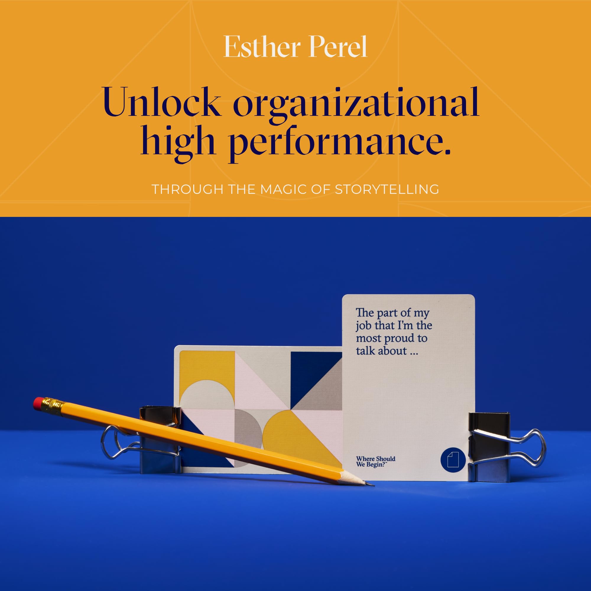 ESTHER PEREL Where Should We Begin? at Work cards on table fostering collaboration