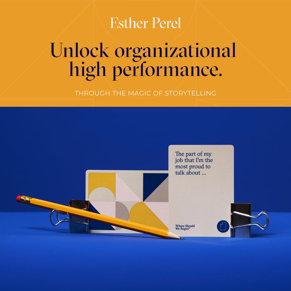 ESTHER PEREL Where Should We Begin? at Work cards on table fostering collaboration