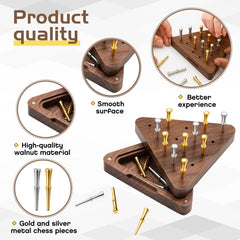 Estune walnut magnetic storage box keeps pieces neatly contained