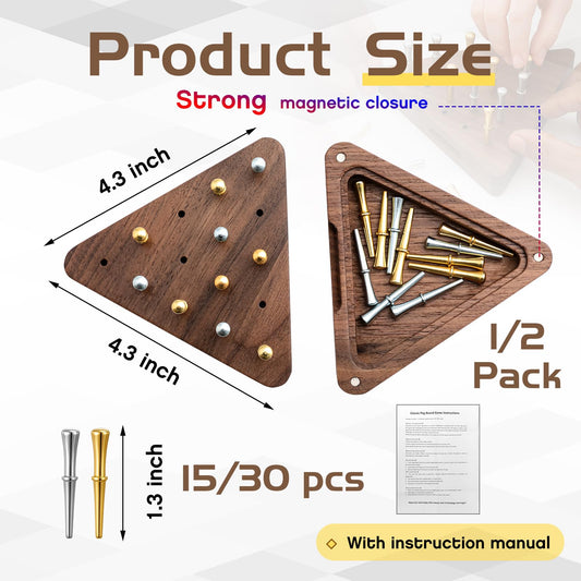 Estune metal pieces add weight and durability to the set