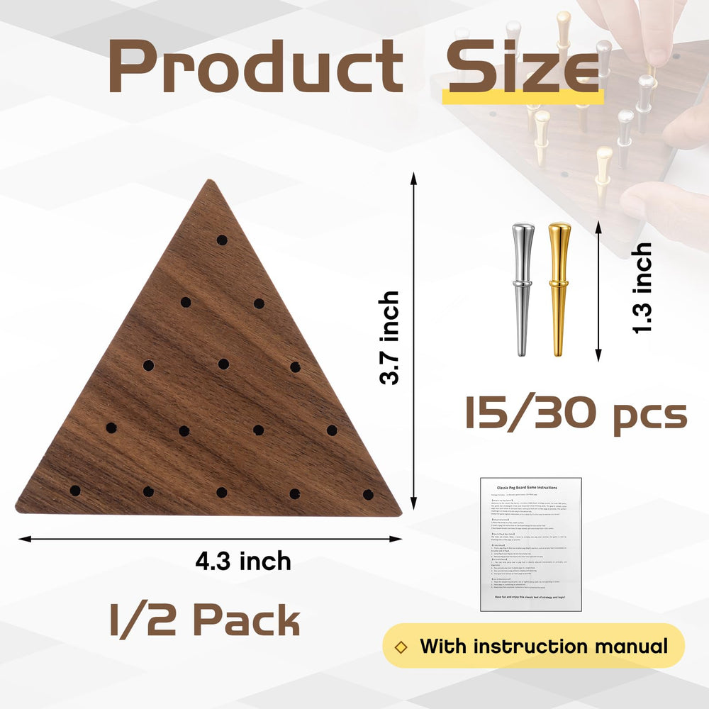 Estune gold and silver metal pegs for satisfying, visual contrast during play.