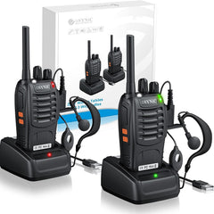 eSynic 2Pack walkie talkies long-range 5km for clear team communication outdoors.