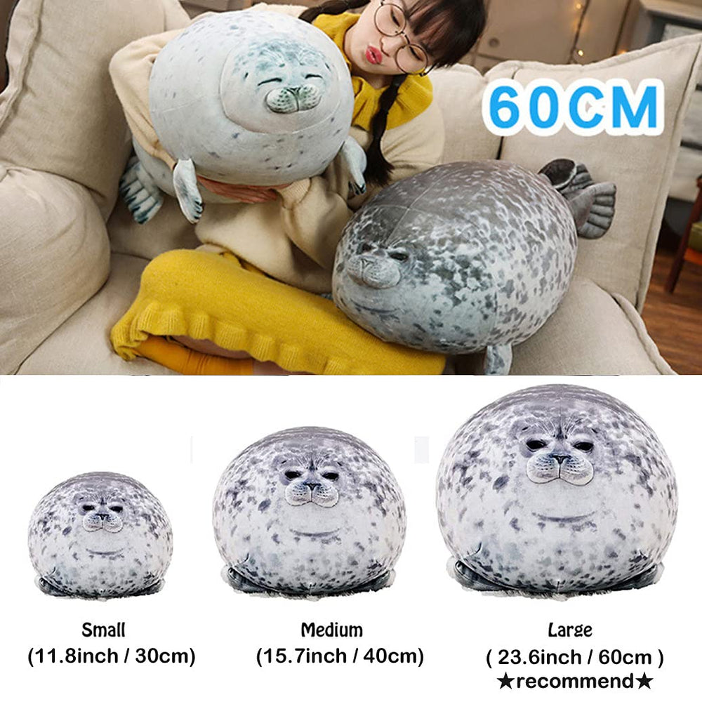 ETAOLINE Seal Pillow hugging scenario communicates cozy gift-ready moment for loved ones.