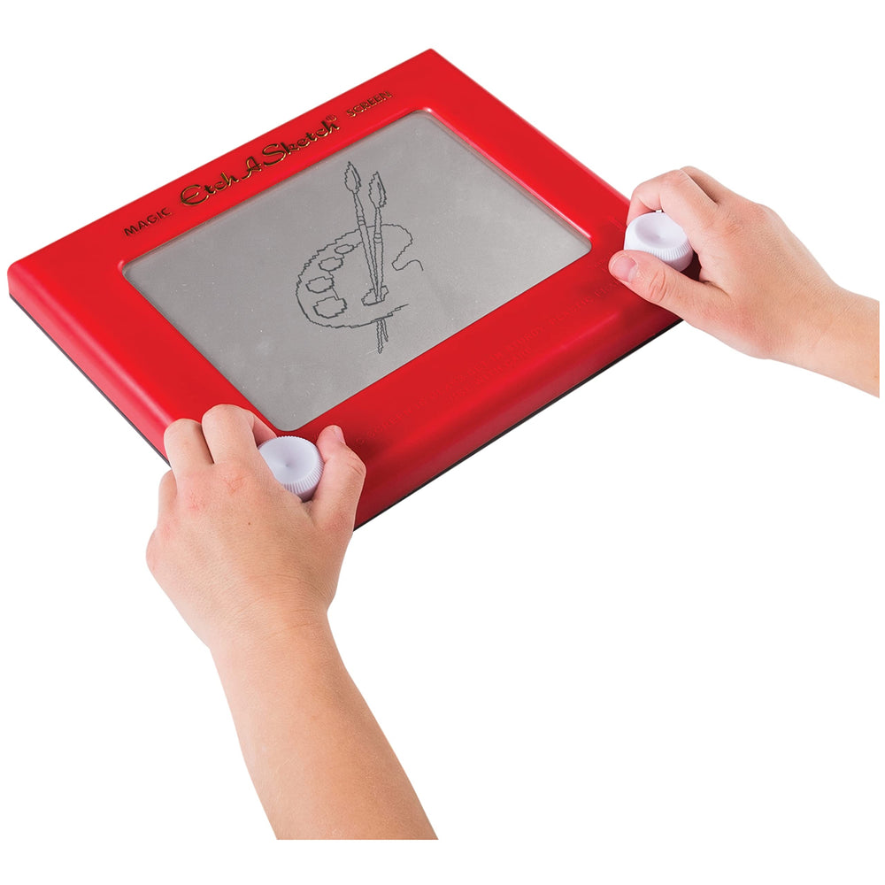 Etch A Sketch Classic operates without batteries, a true screen-free toy.