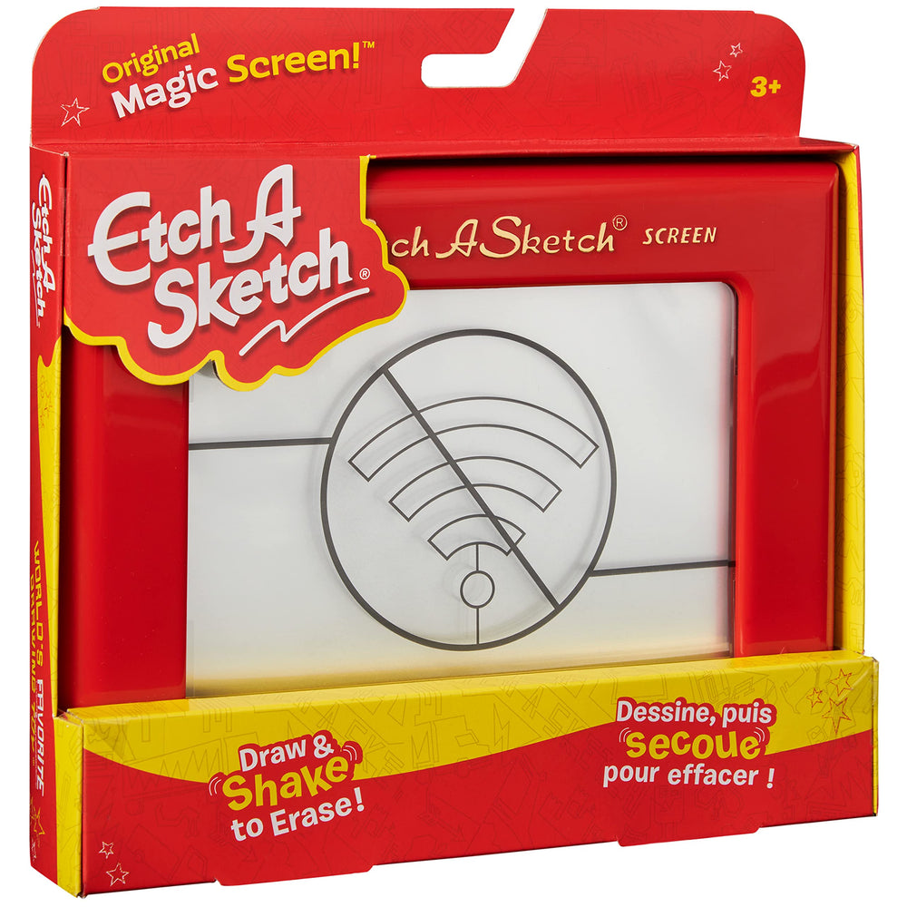 Etch A Sketch Classic Red suitable for ages 3 and up.