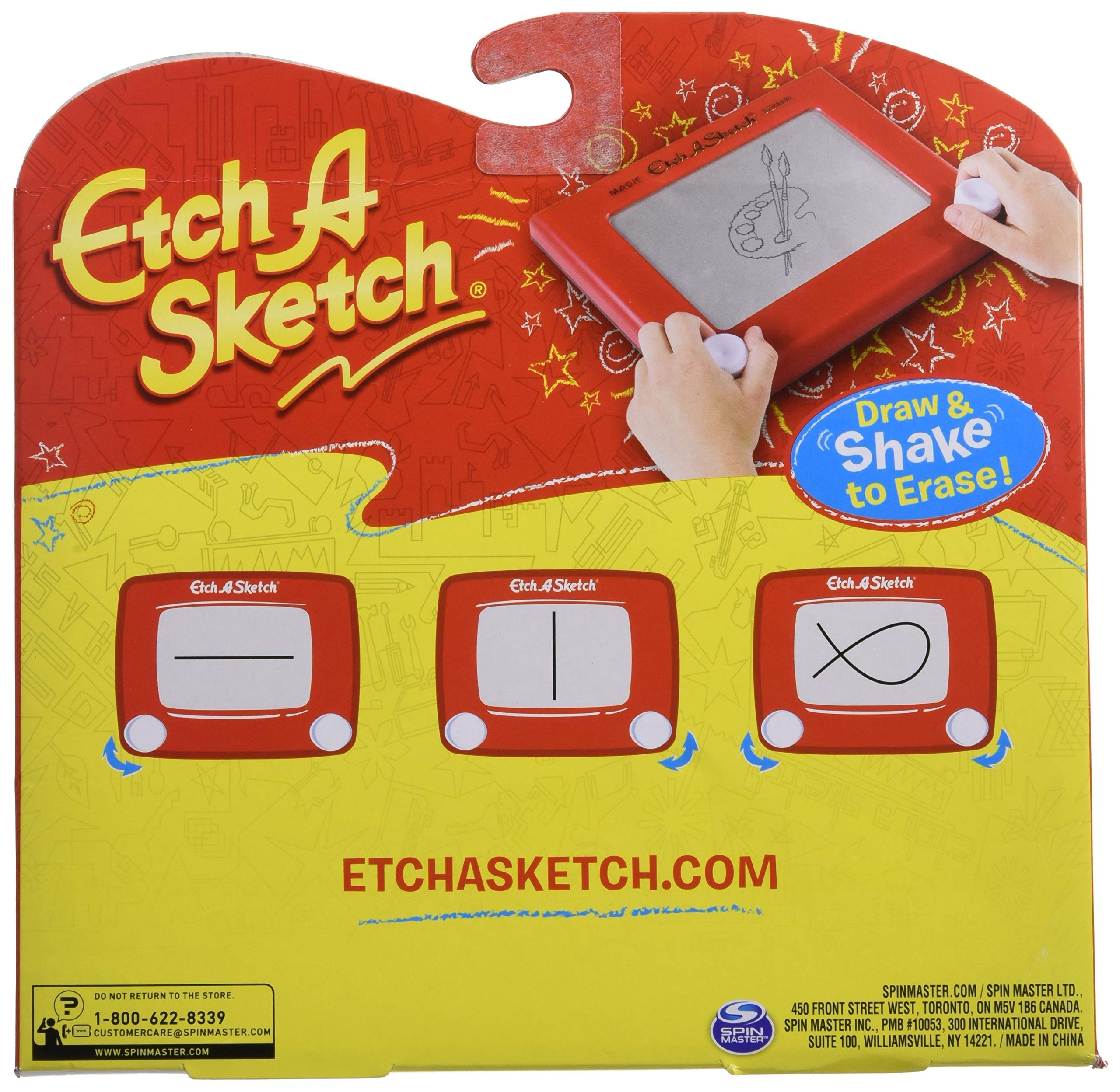 Etch A Sketch Classic Sketch multicolor magic screen supports battery-free creativity on the go.