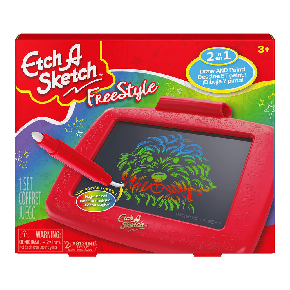 Etch A Sketch Freestyle 2-in-1 stylus with pen and brush for versatile drawing