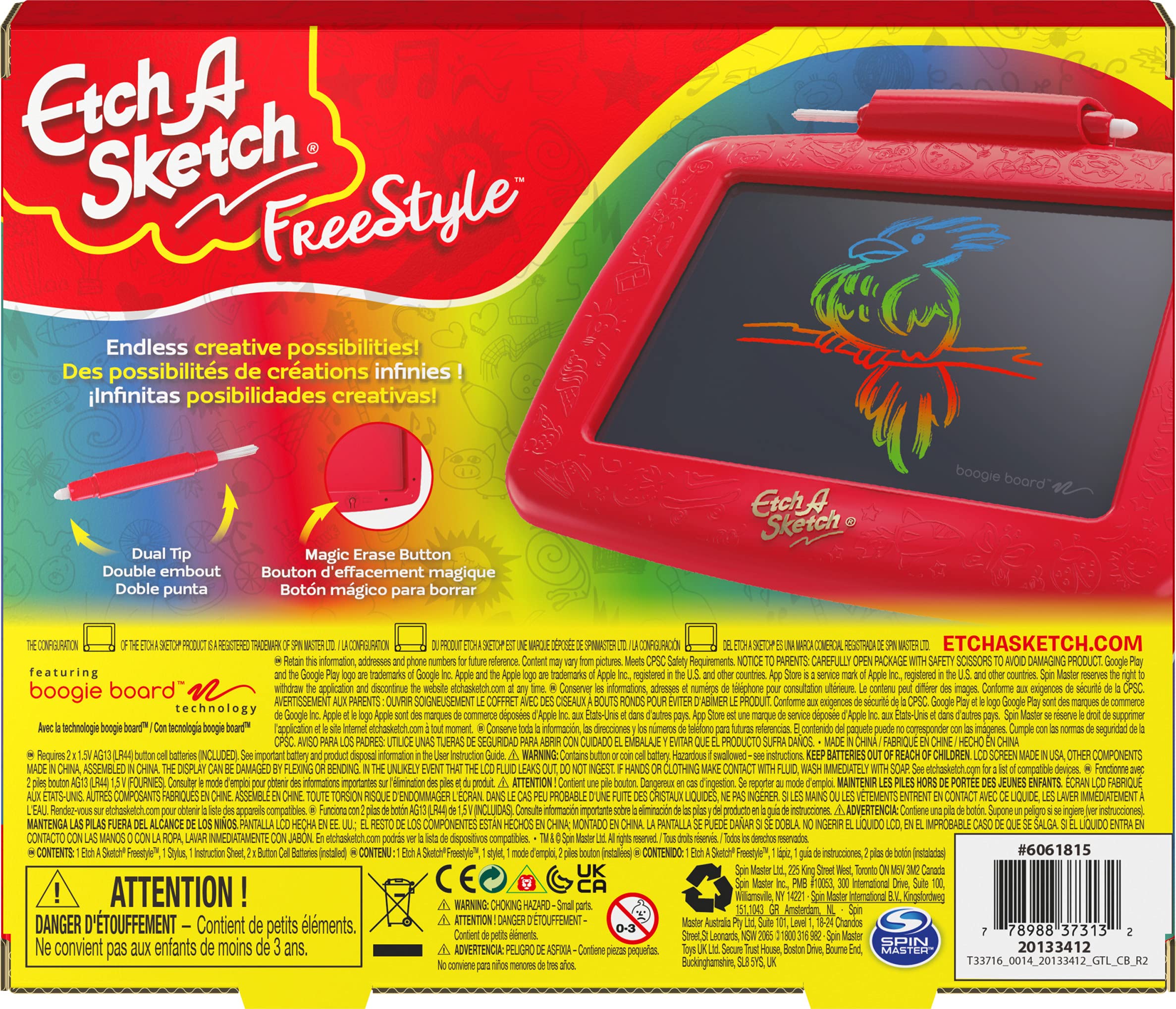 Etch A Sketch Freestyle travel toy perfect for kids ages 3 and up