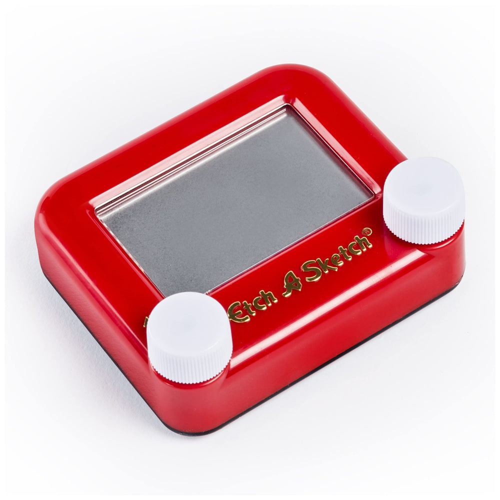 Etch A Sketch Mini screen and knobs, easy for travel, no batteries needed
