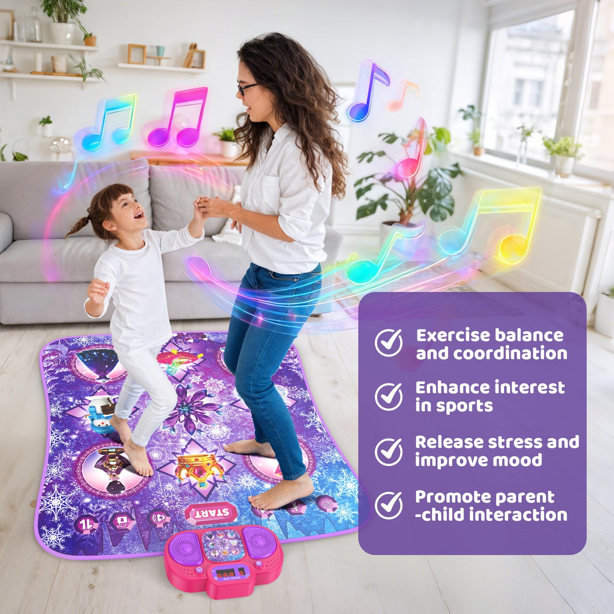 Multiple game modes on Eterfun mat offer varied challenges.
