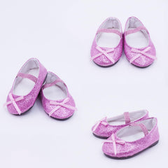 Etistta glitter doll shoes light golden for subtle sparkle on dolls
