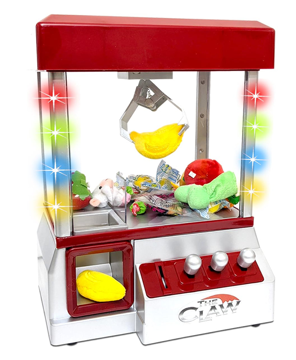 Etna electronic arcade claw machine front view with flashing lights for arcade excitement.