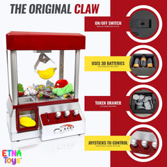Etna Electronic Arcade Claw Machine side control panel showing precise levers for interactive play.