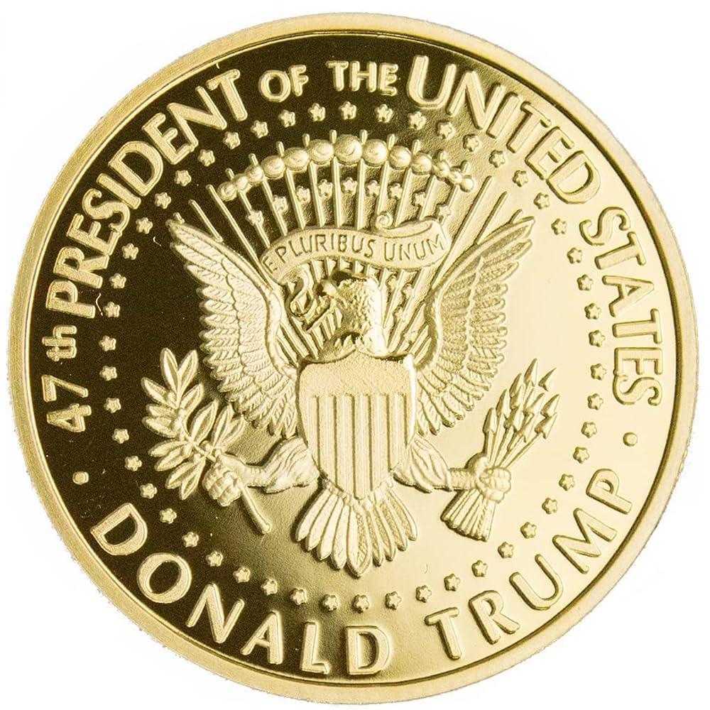 eTradewinds Trump 45-47 gold coin with certificate of authenticity for collectors
