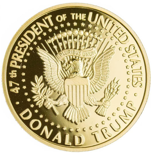 eTradewinds Trump 45-47 gold coin with certificate of authenticity for collectors