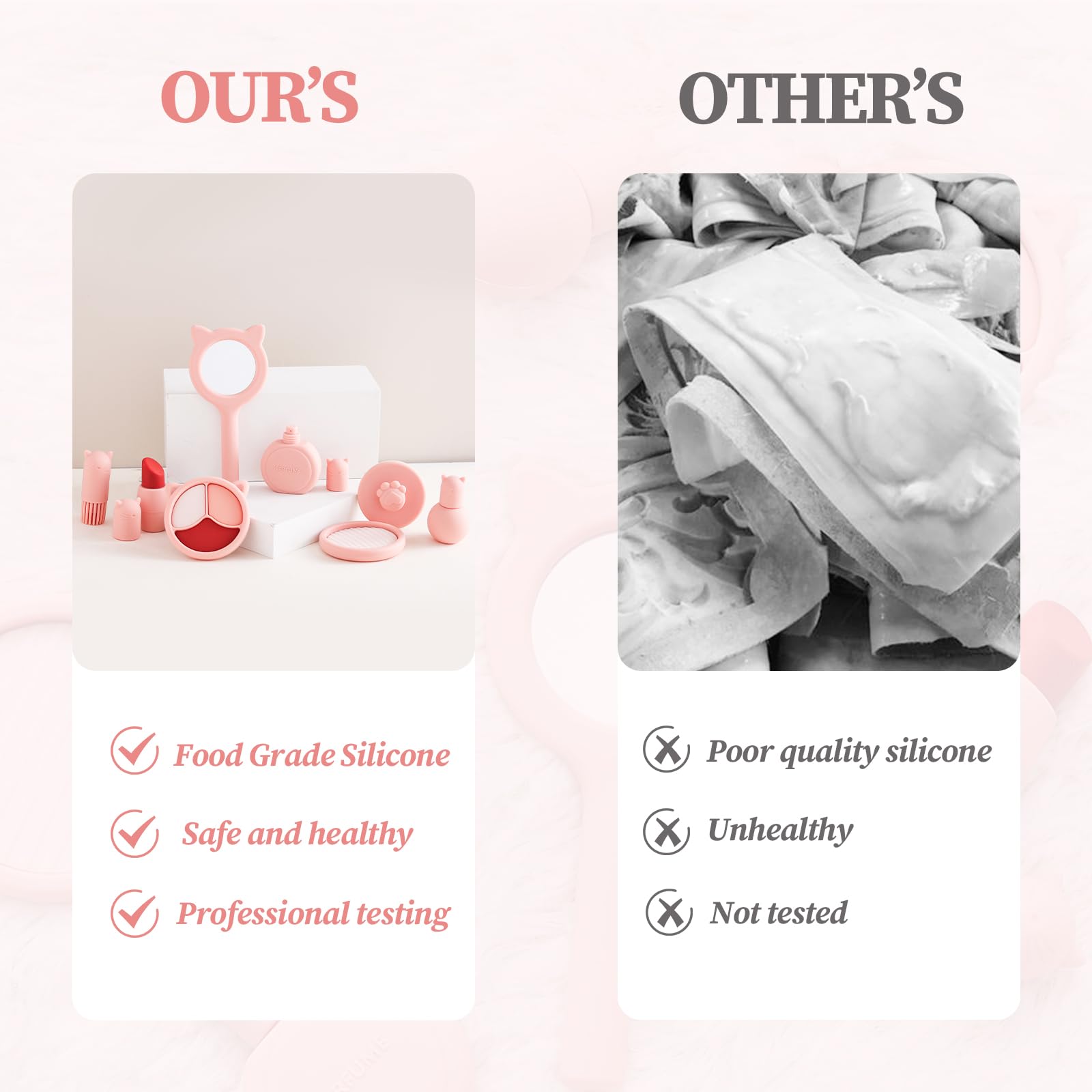 Etucdose makeup toy with soft pink design for portable pretend play.