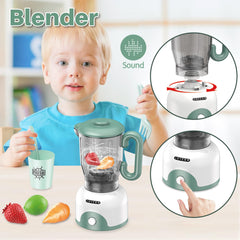 Euanze blender toy with rotating blades for dynamic pretend smoothies