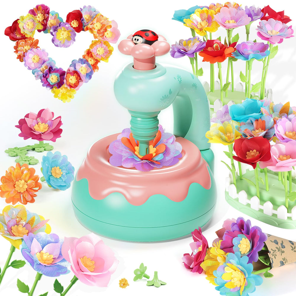 Euclidean Cube flower bouquet making machine shown for kids' creative play.