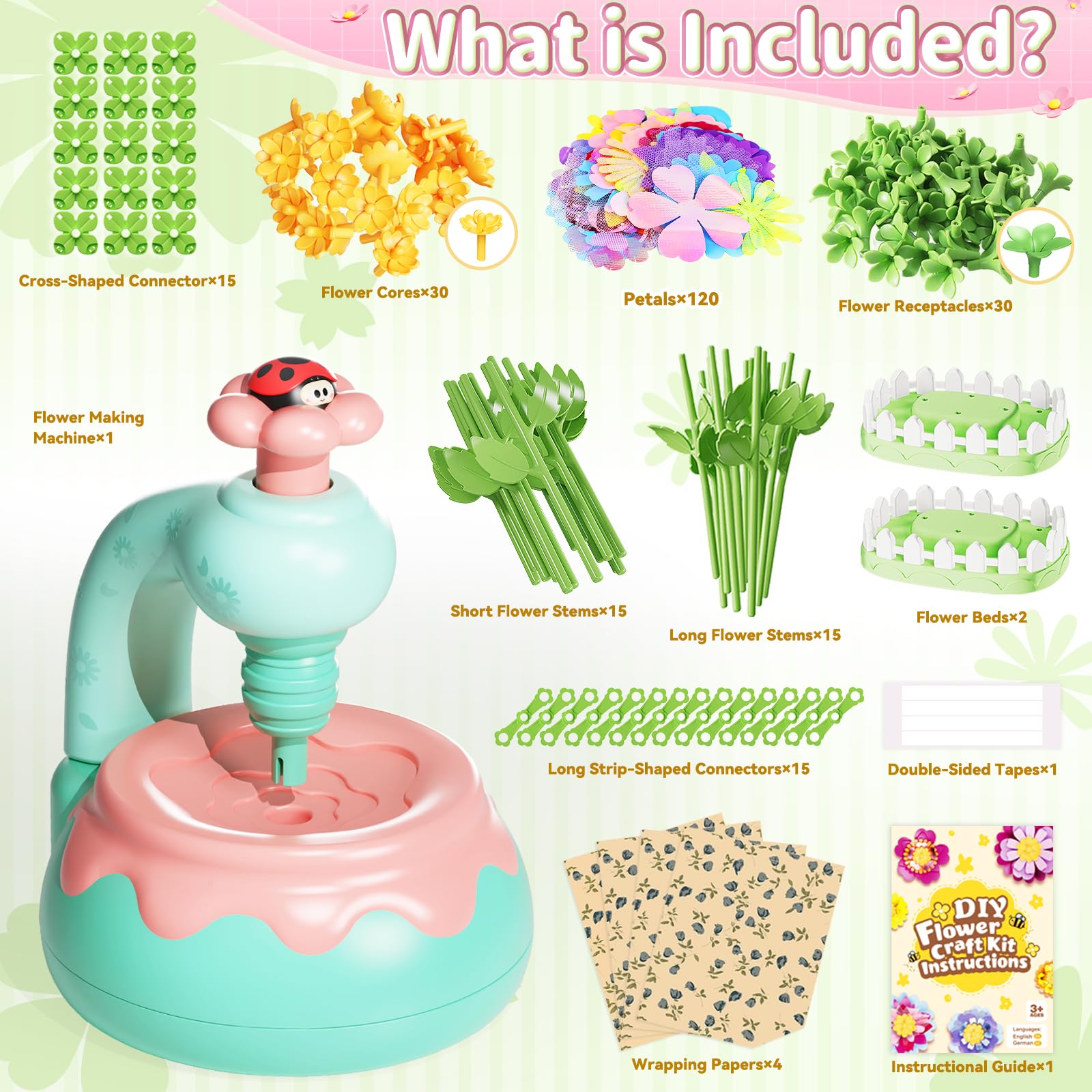Euclidean Cube flower receptacles keep bouquets neat and organized.