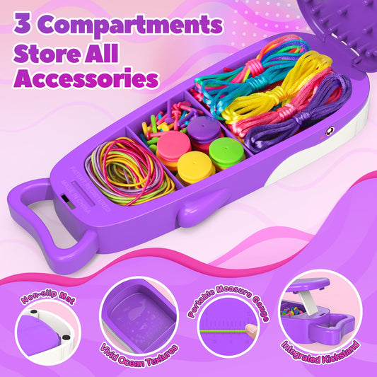 Euclidean Cube portable bracelet kit with handle for crafting anywhere