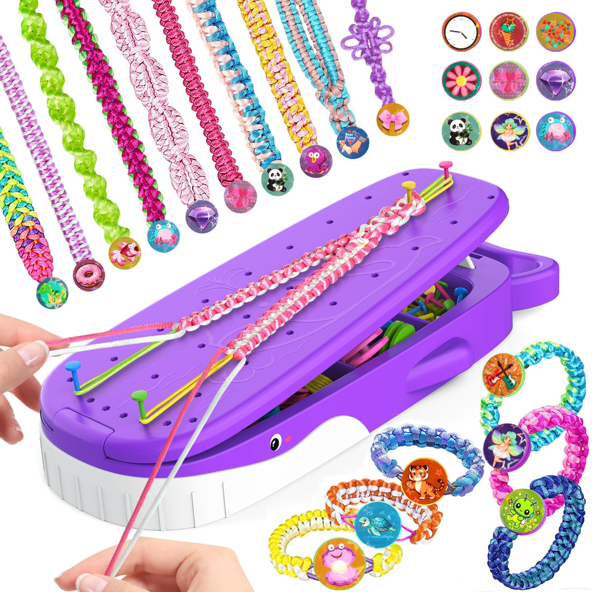 Euclidean Cube whale bracelet braider for kids' creative jewelry making